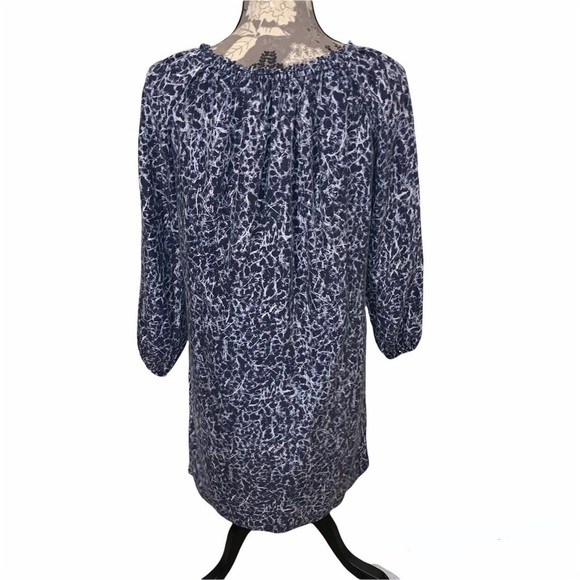 MICHAEL KORS Blue Animal Print Silk Dress size small - Picture 4 of 9